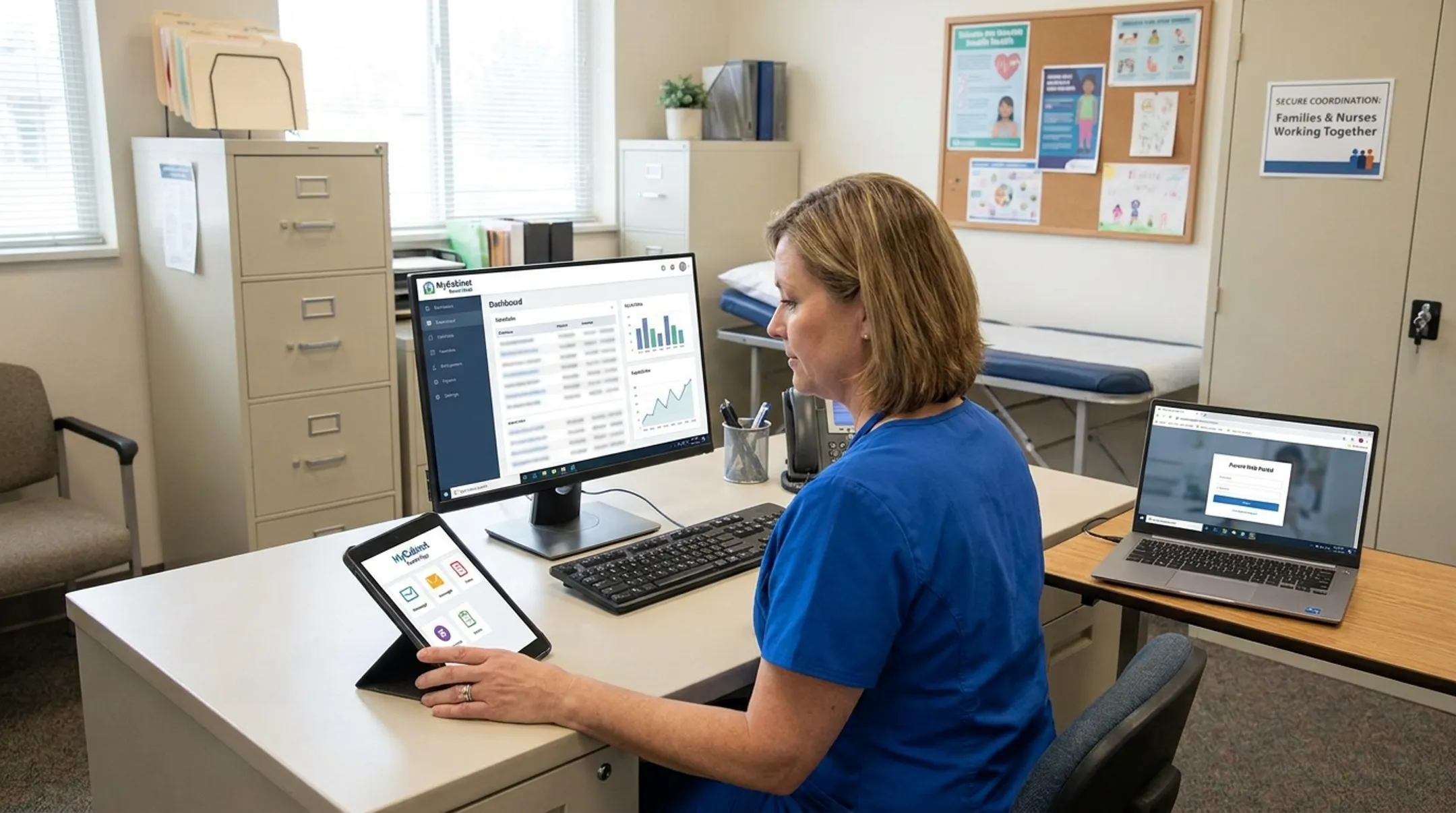 MyCabinet school health EHR connecting nurse and parent portals