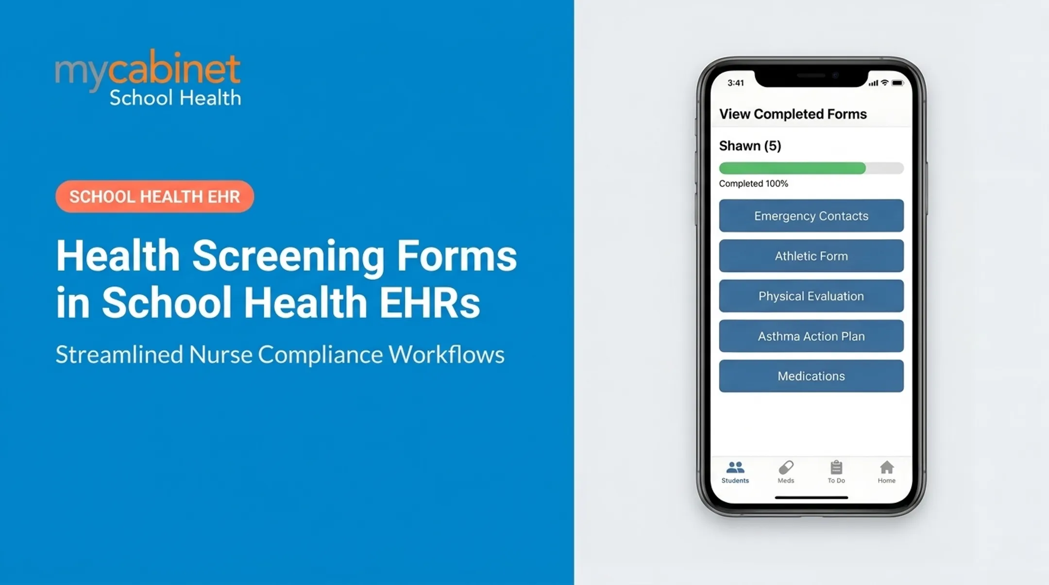 Health Screening Forms in School Health EHRs