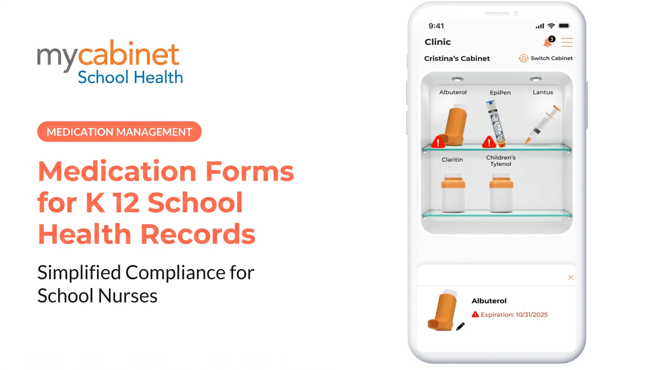 Medication Forms for K 12 School Health Records