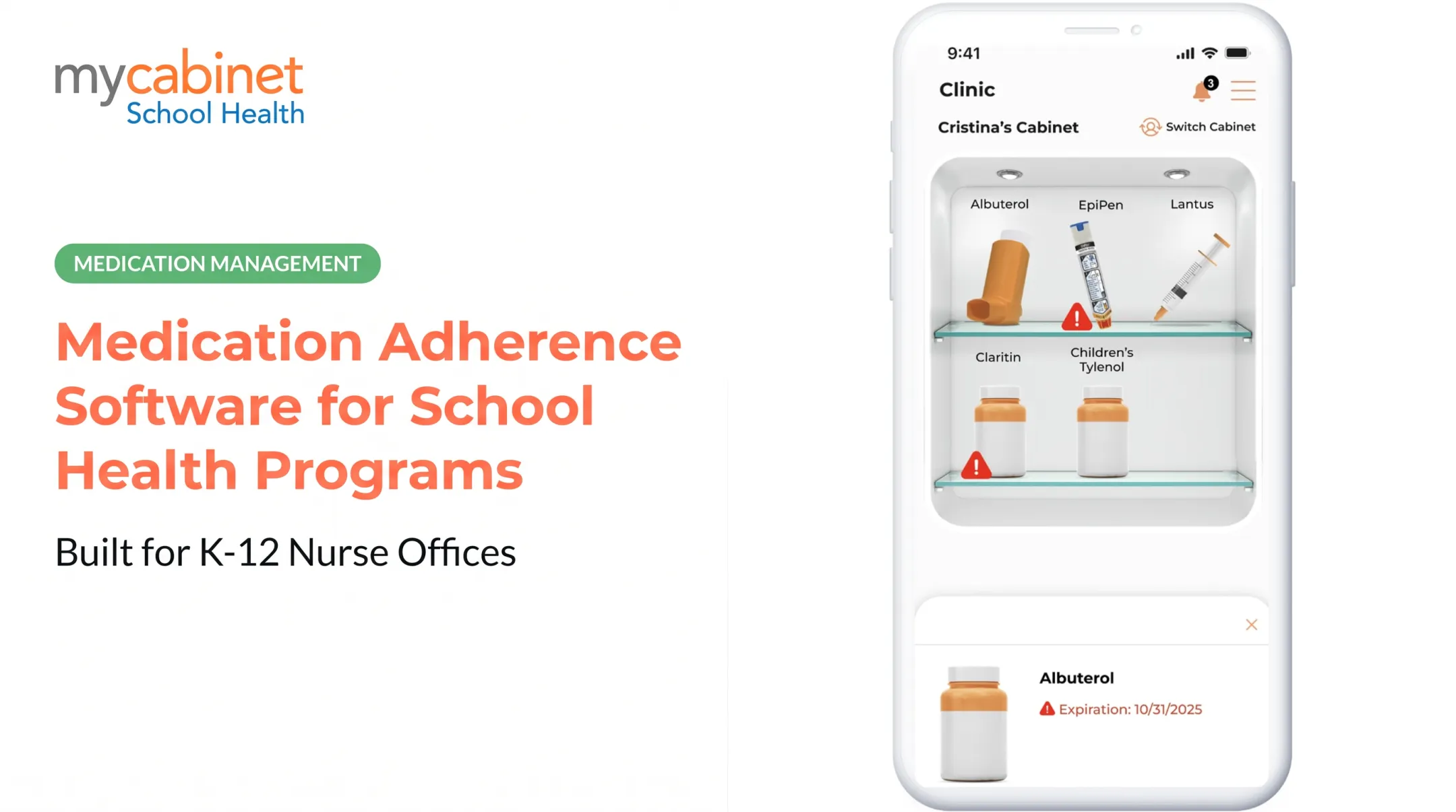 Medication Adherence Software for School Health Programs