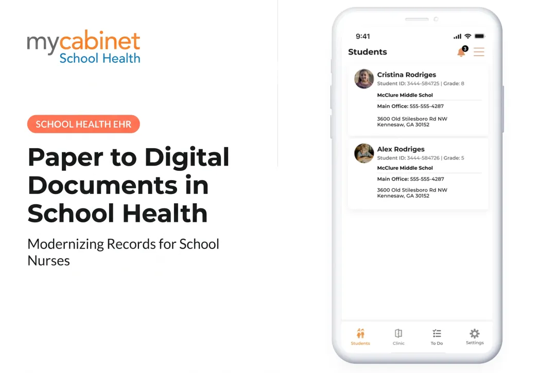 Paper to Digital Documents in School Health