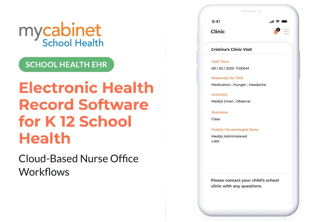 Electronic Health Record Software for K 12 School Health