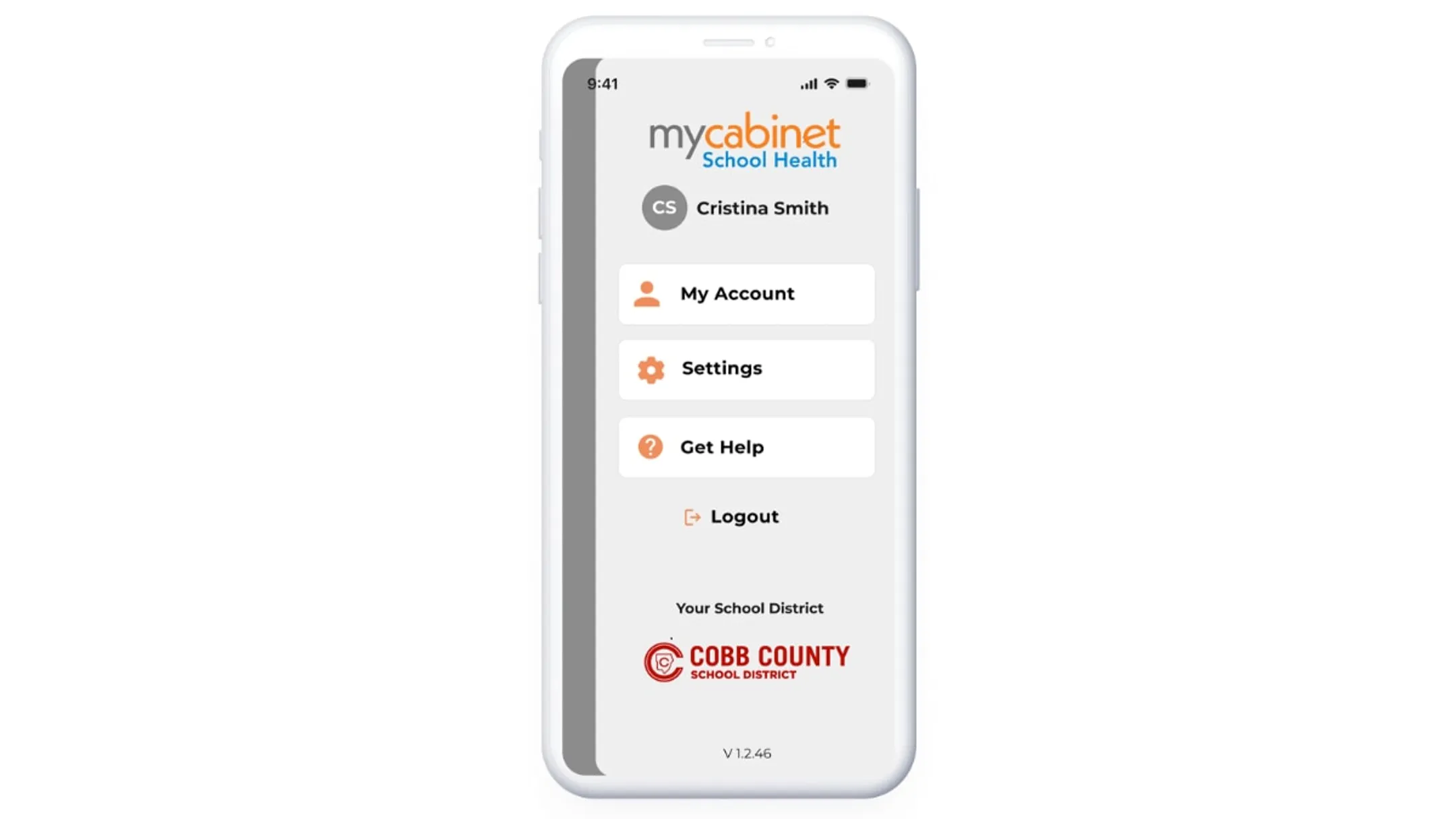School nurse using digital tablet for student health record documentation