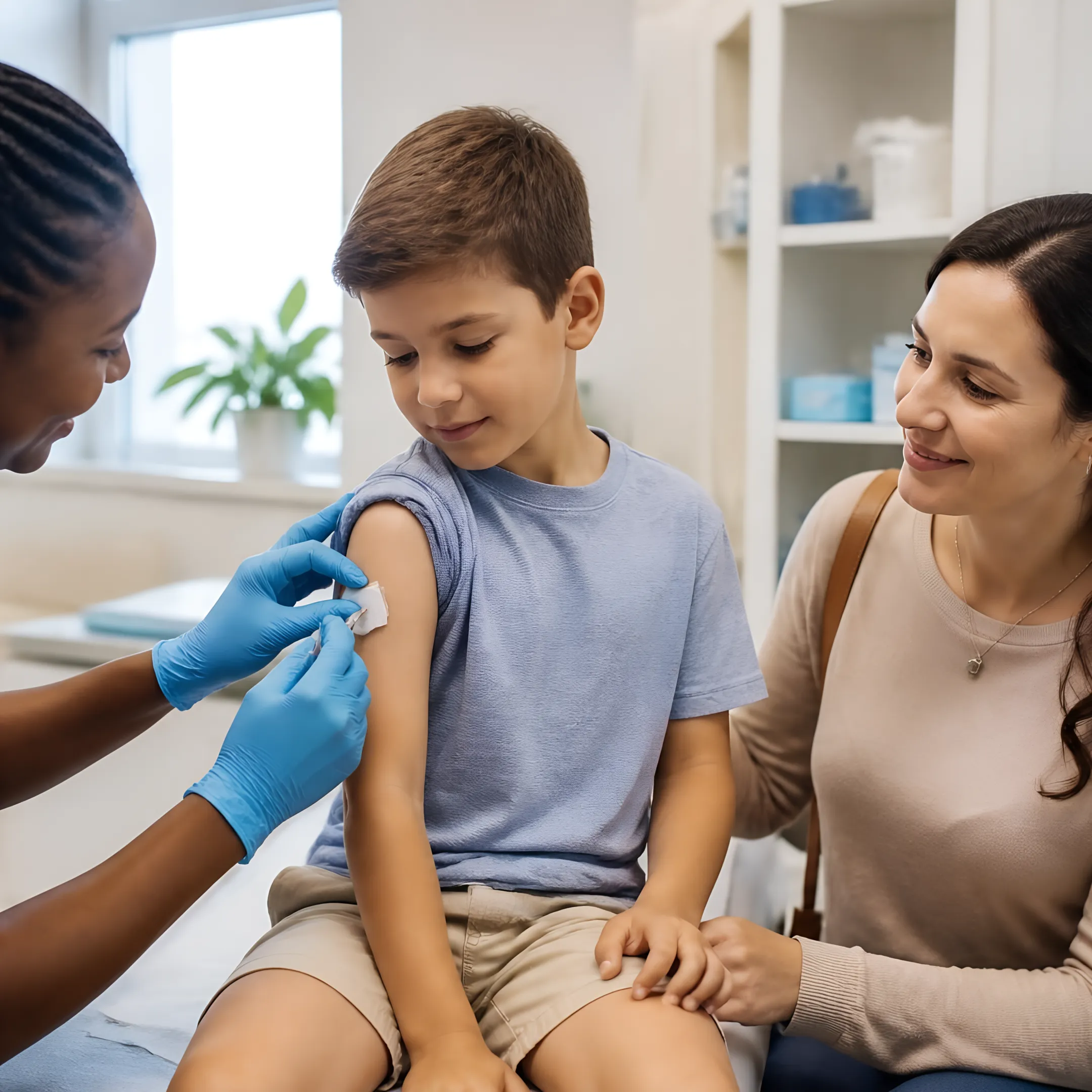 Parent submitting a student health form online