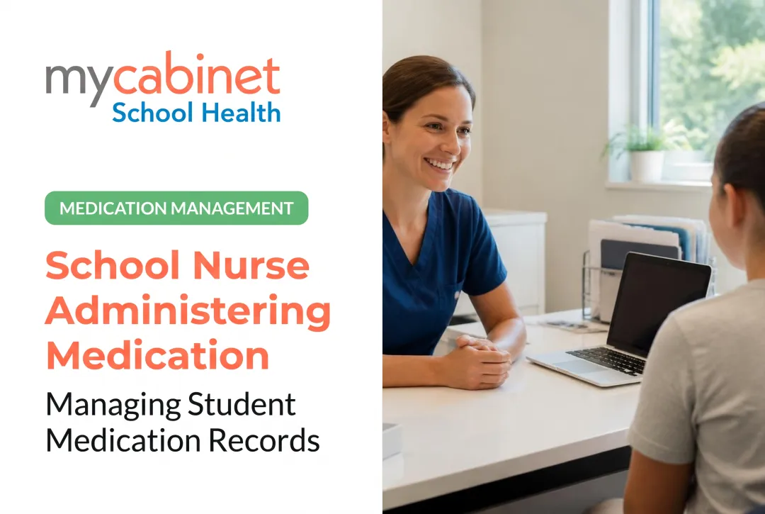 School Nurse Administering Medication: Managing Student Medication Records