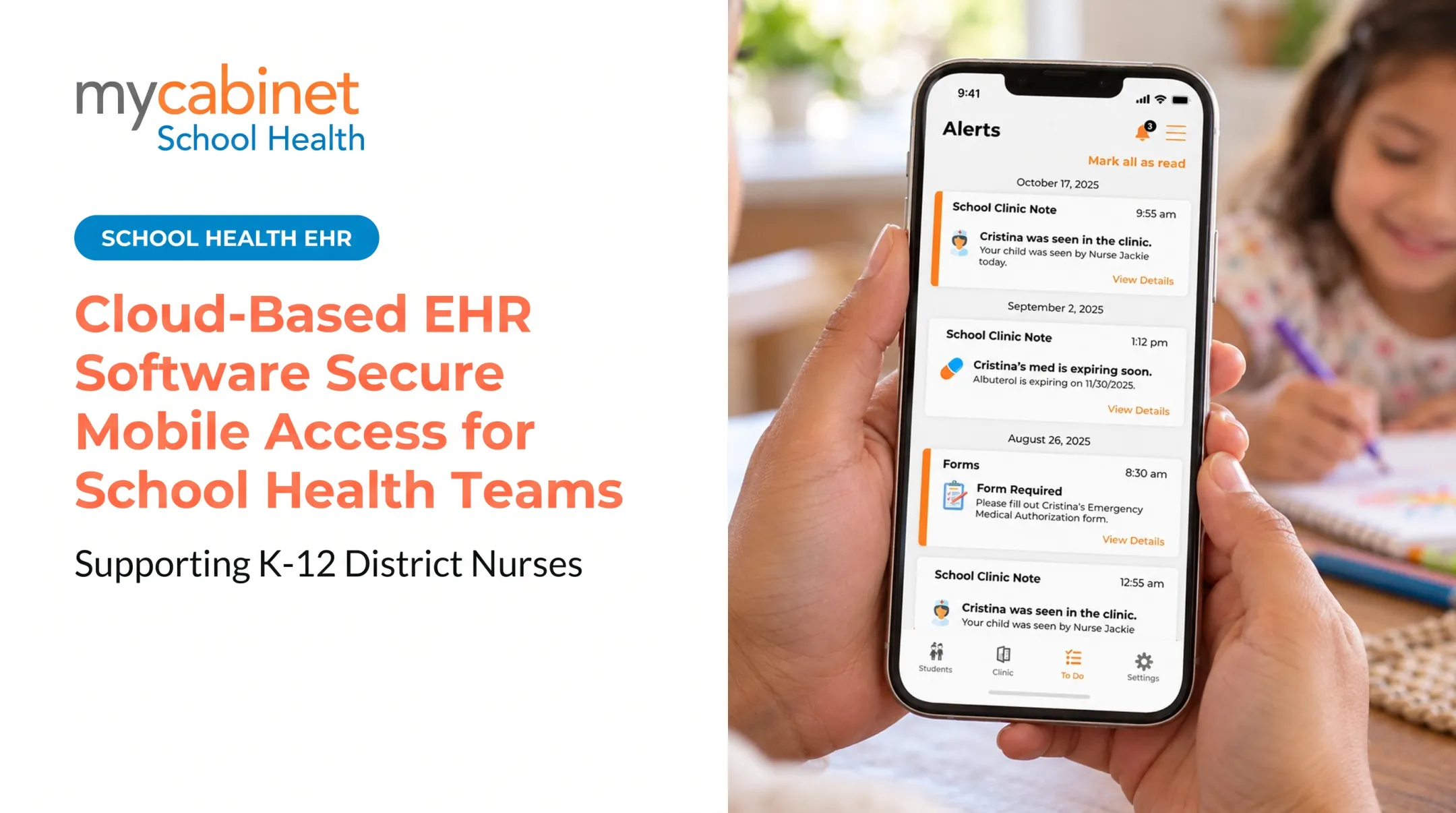 Cloud-Based EHR Software Secure Mobile Access for School Health Teams