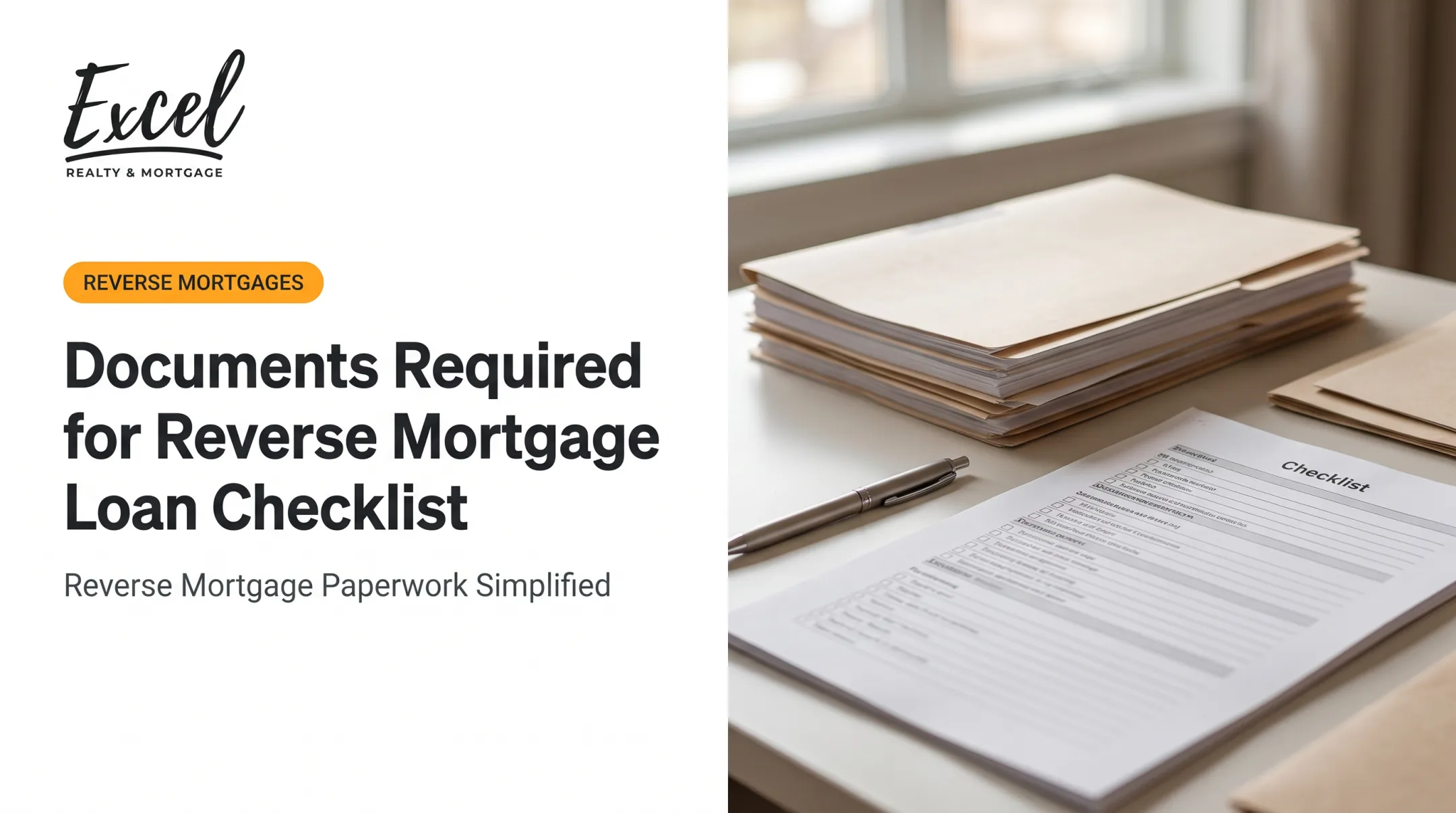 Documents Required for Reverse Mortgage Loan Checklist
