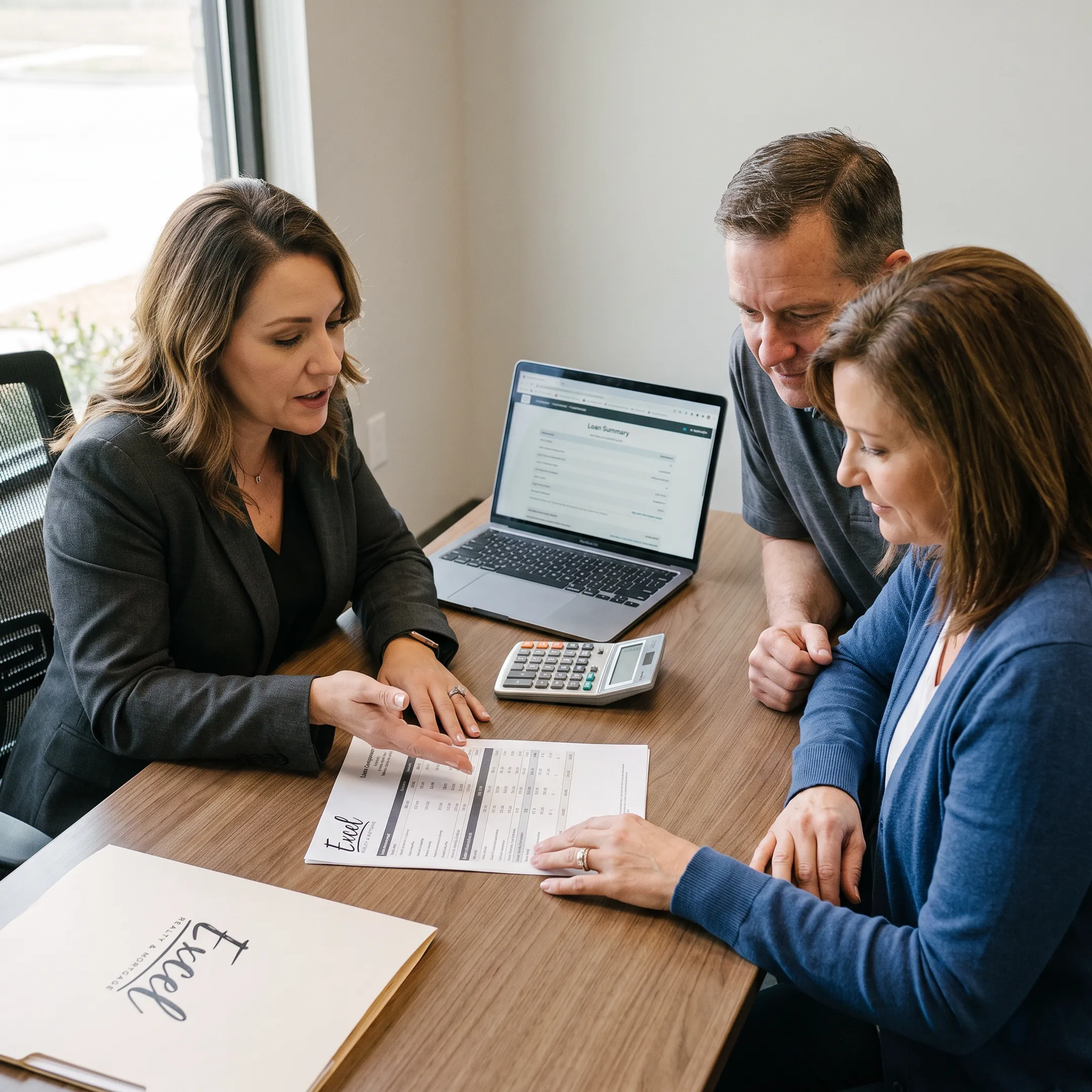 Mortgage professional discussing consolidation options with homeowners