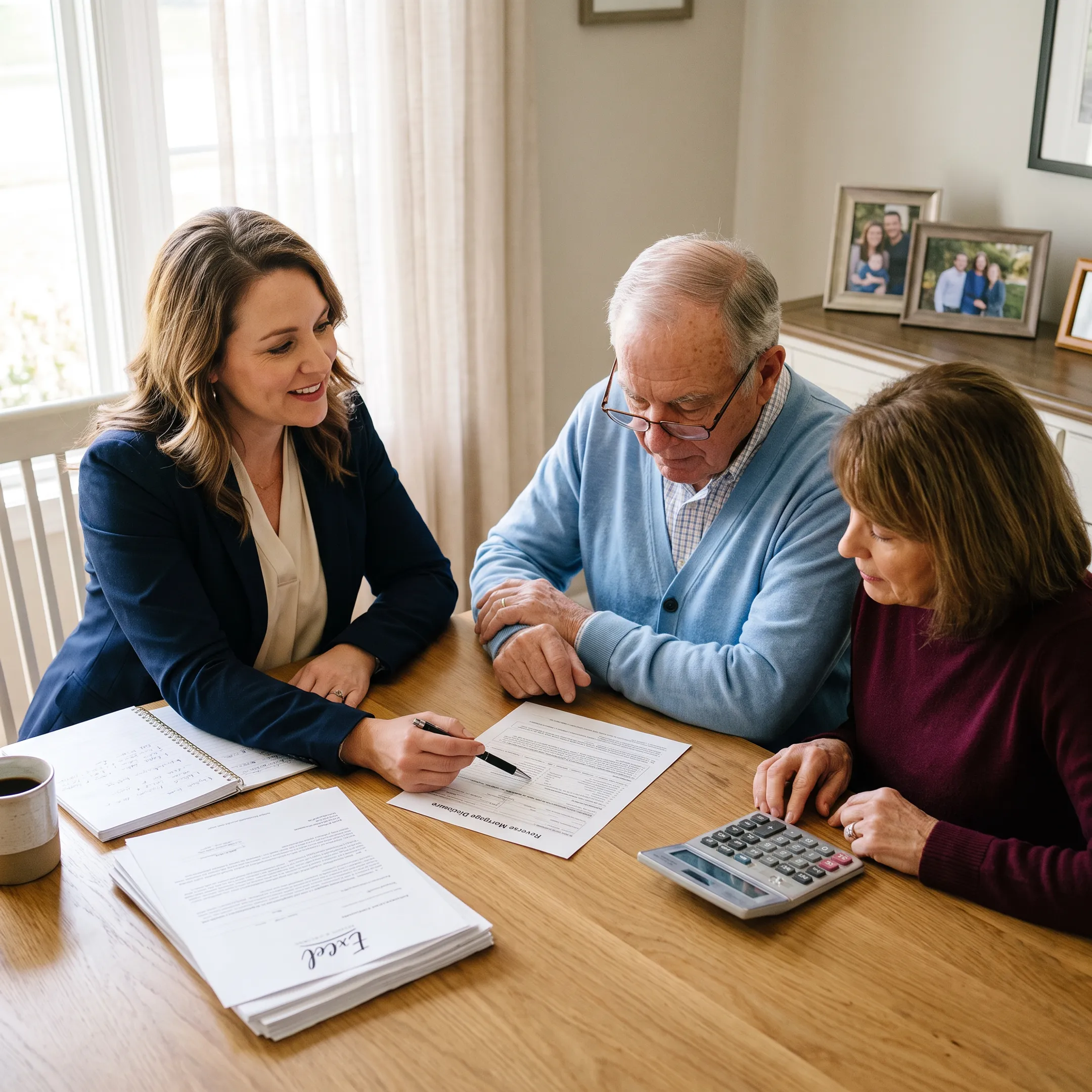 Mortgage professional explaining home equity options