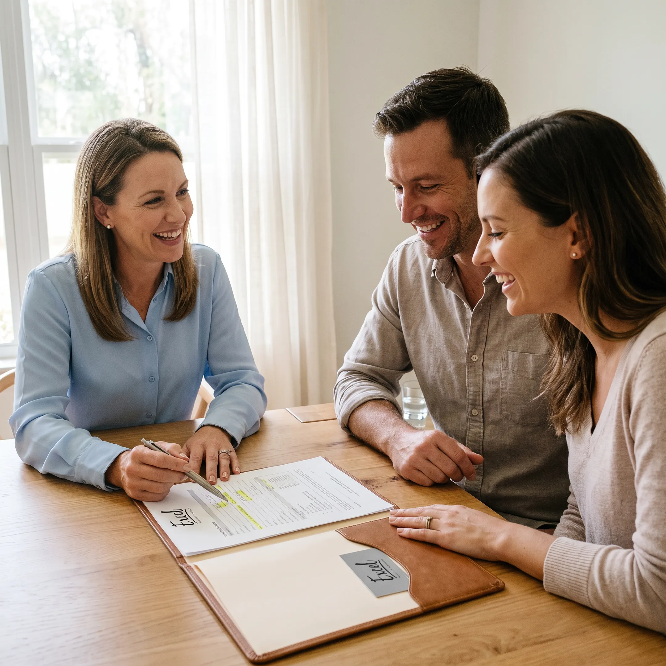 Loan officer reviewing mortgage options with Florida homebuyers
