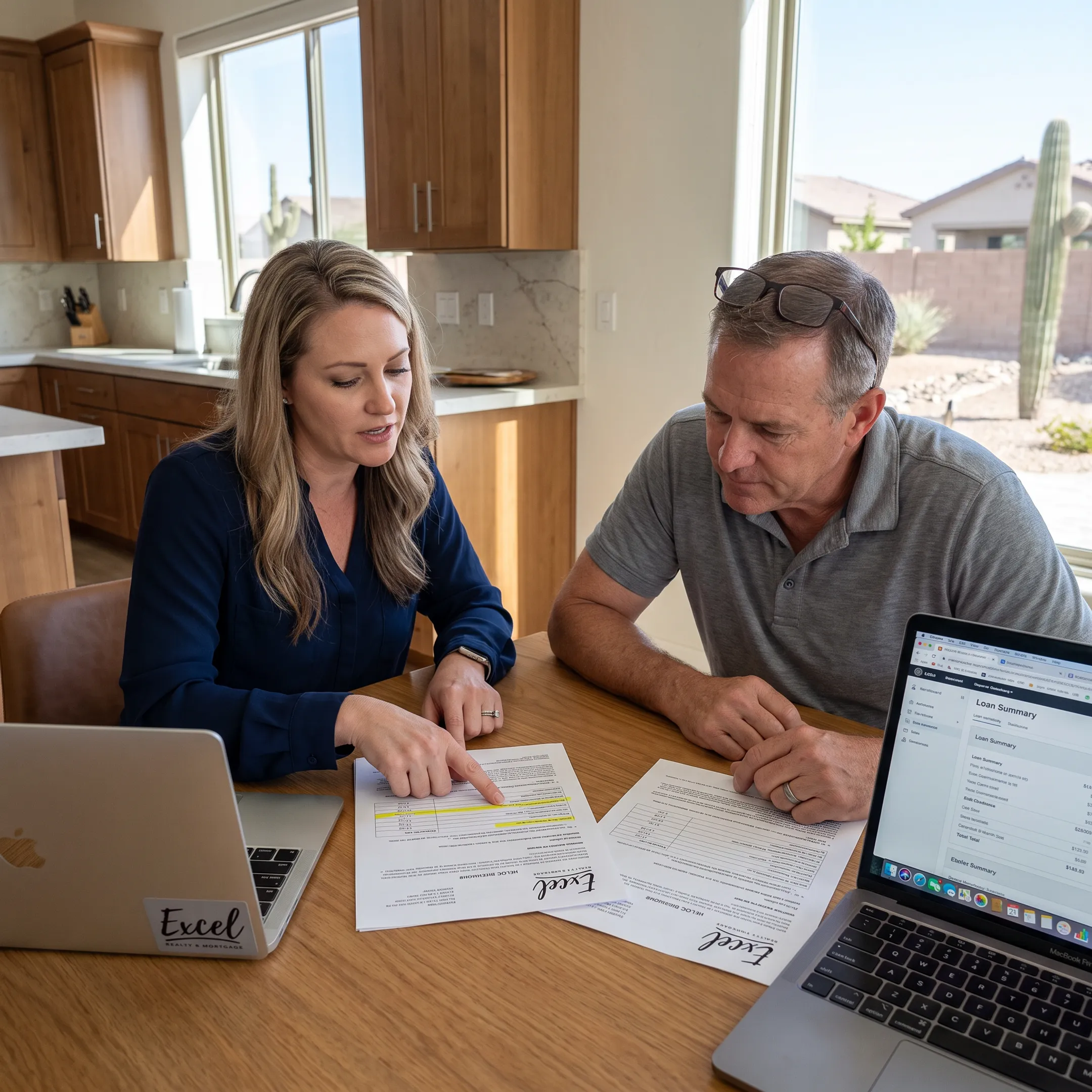 Arizona homeowner reviewing home equity line of credit options