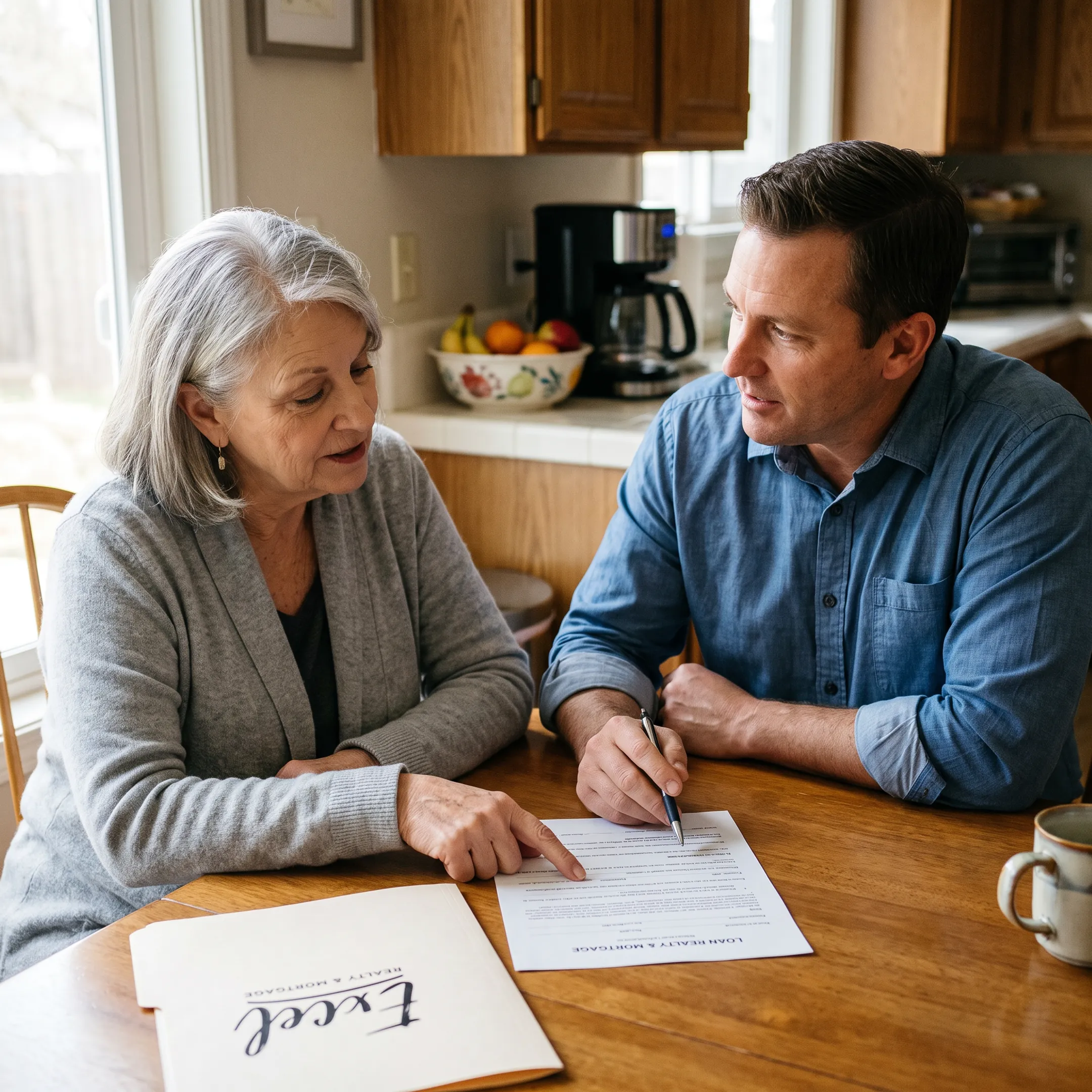 Redding homeowner reviewing reverse mortgage options