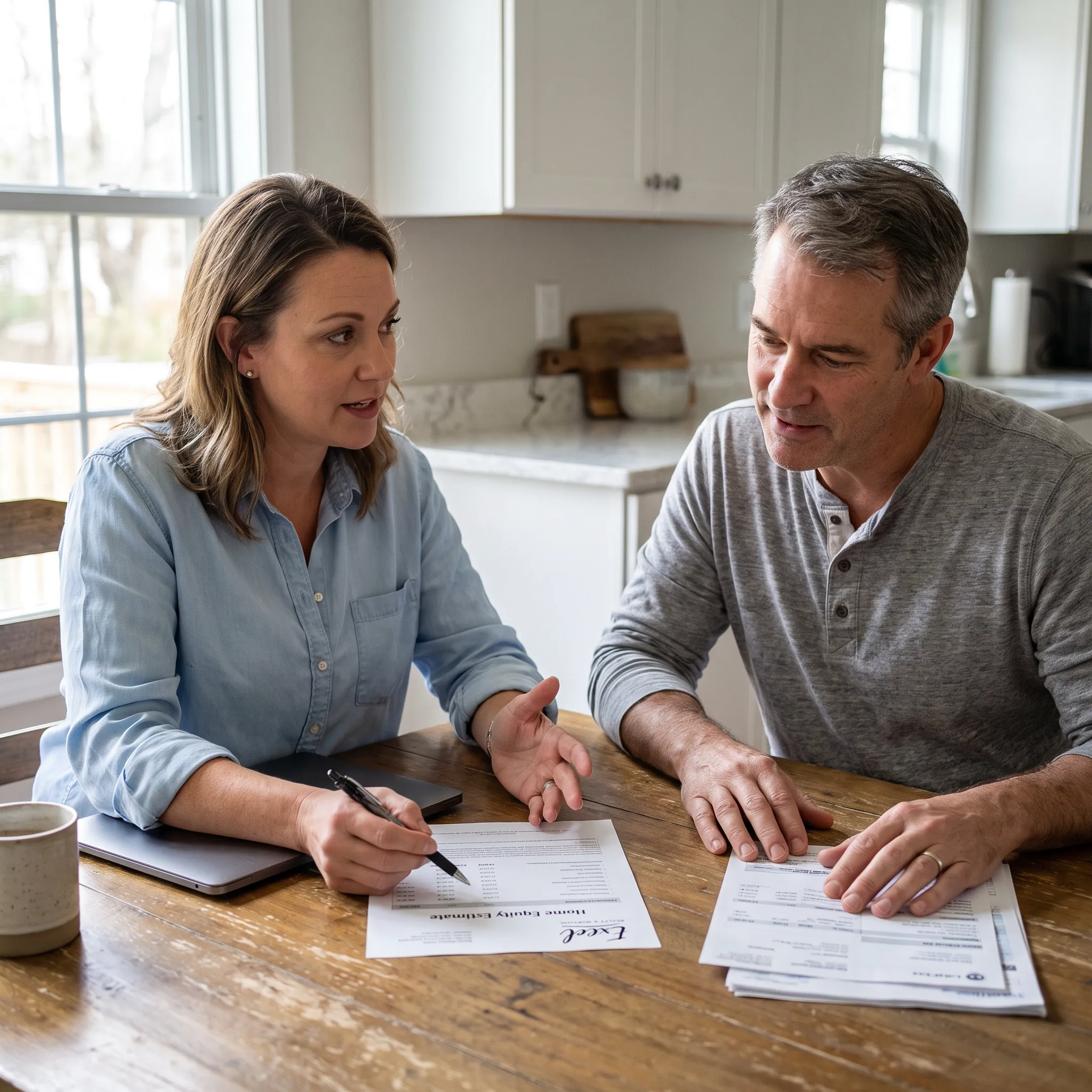 Homeowner reviewing debt consolidation loan options