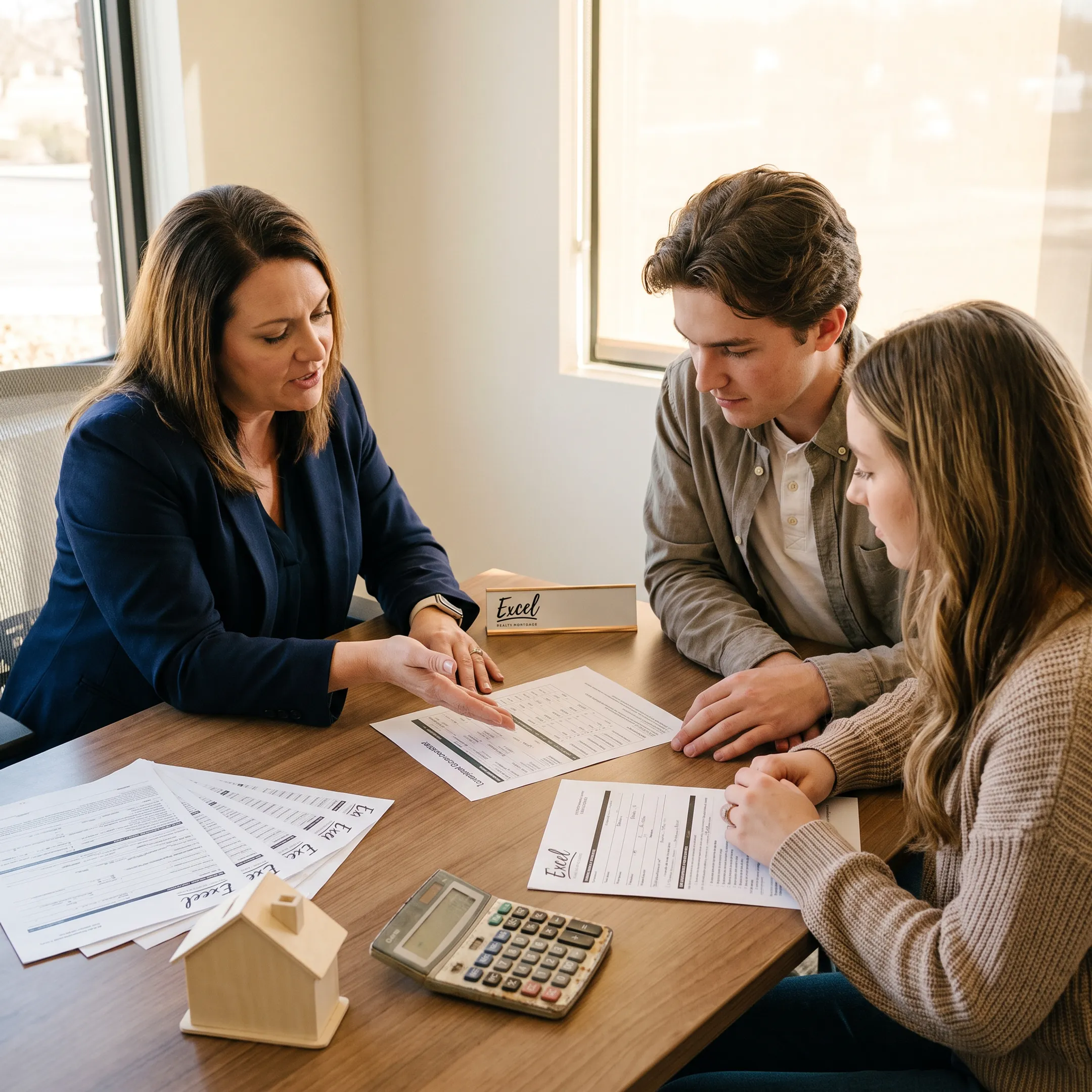 Loan officer explaining home loan options