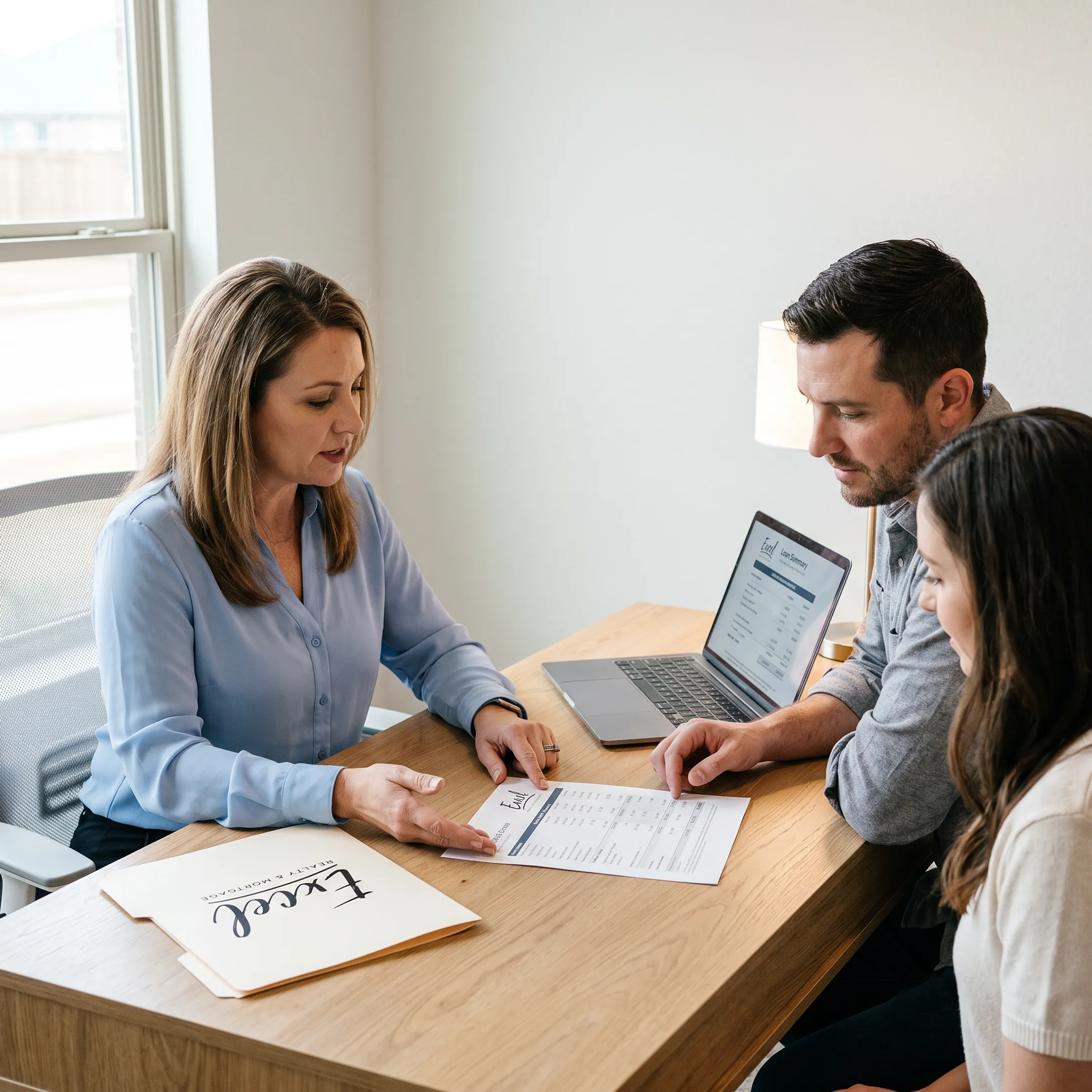 Mortgage professional explaining equity loan options
