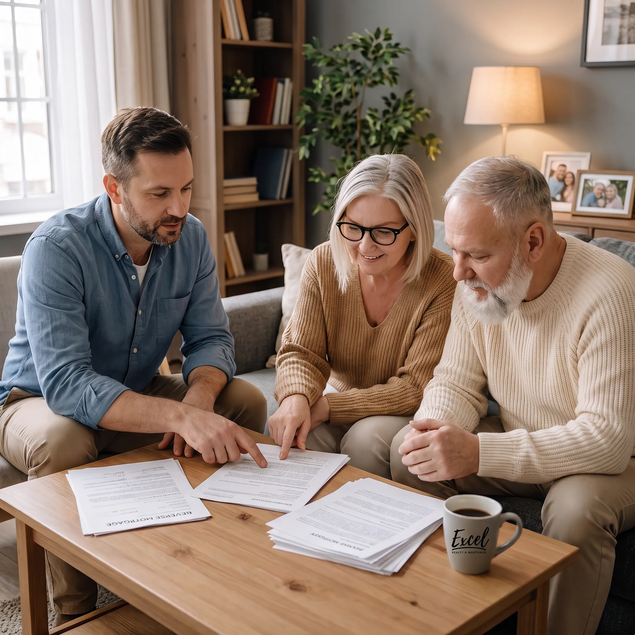 Mortgage professional explaining home equity options to homeowners