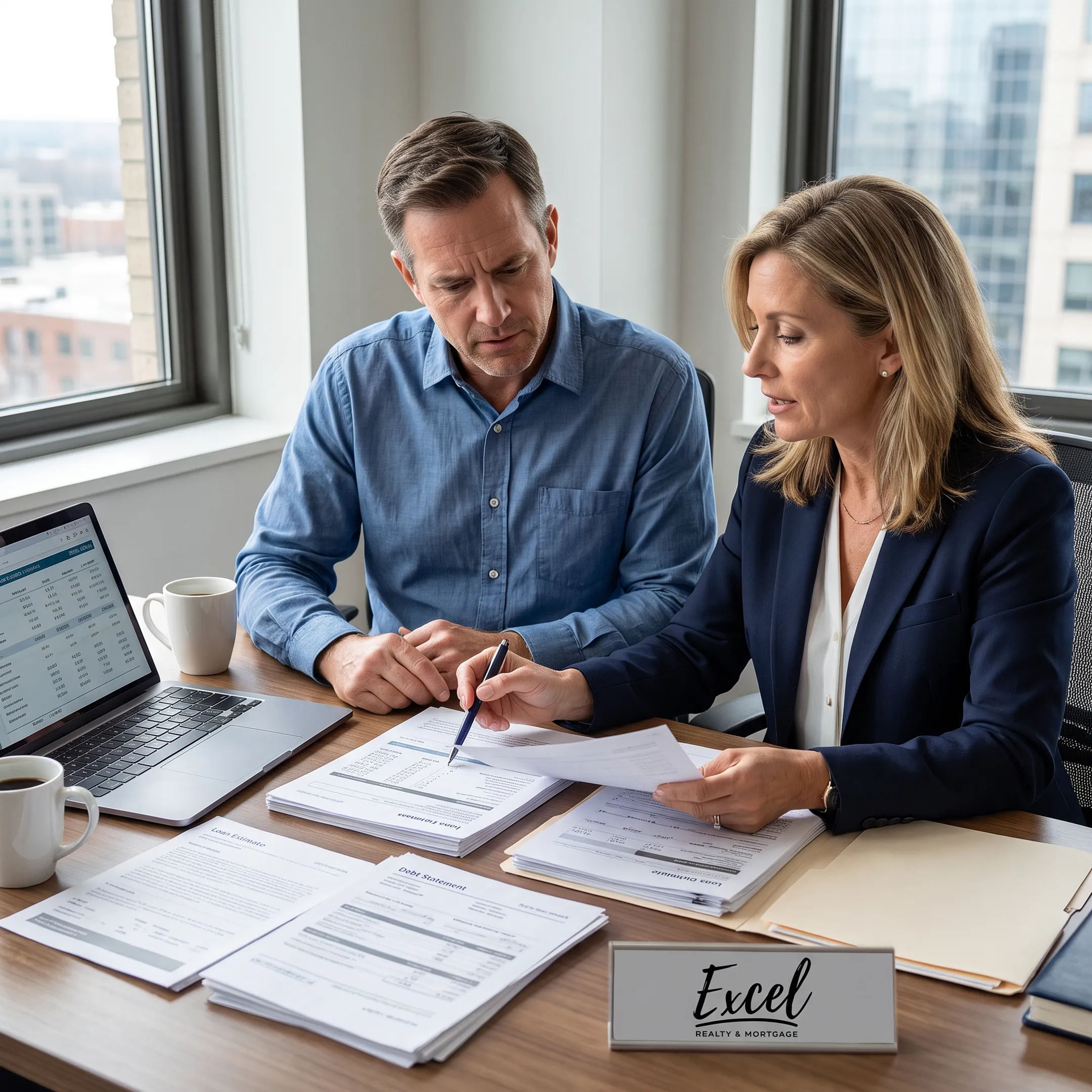 Homeowner reviewing debt consolidation loan options