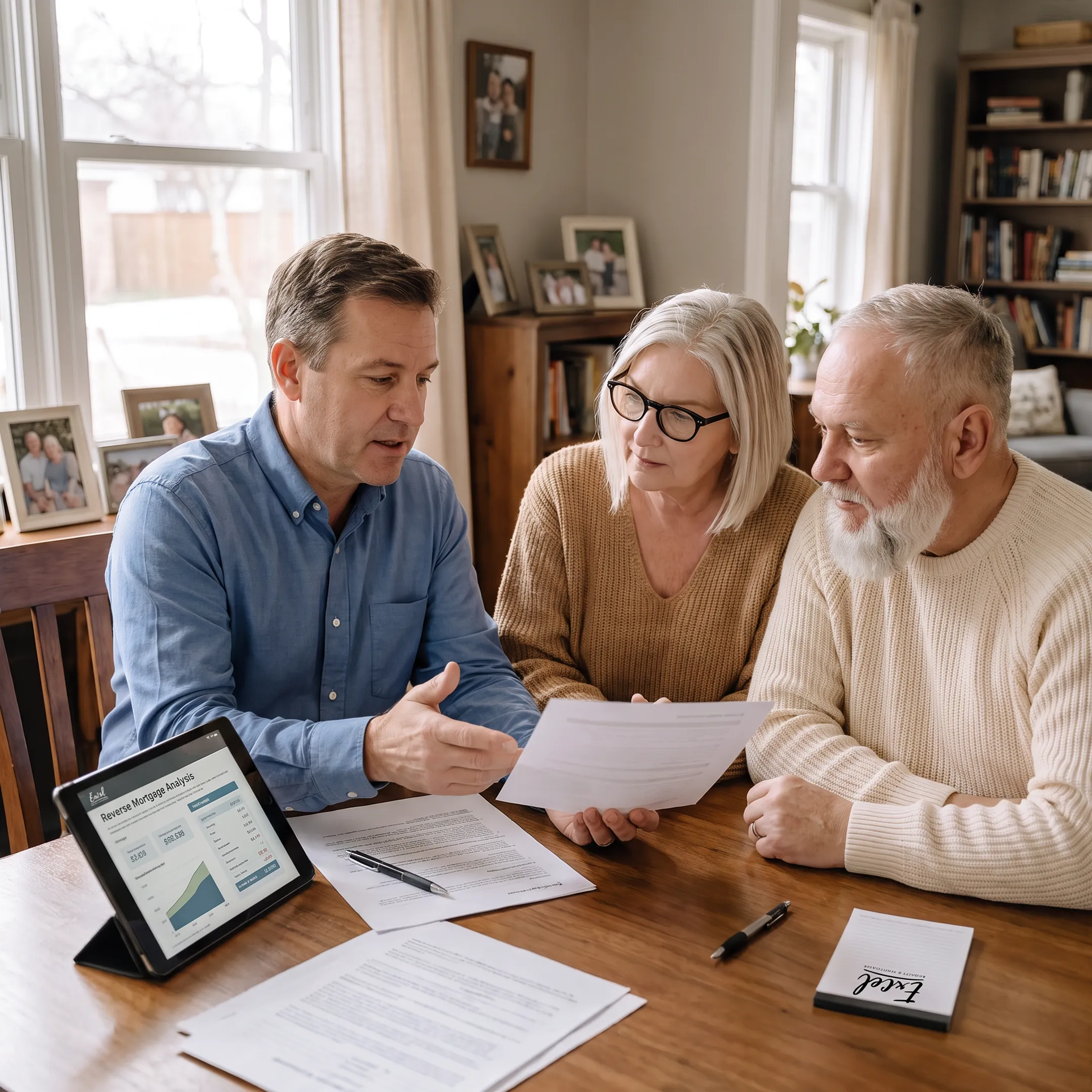 Mortgage officer explaining home equity options