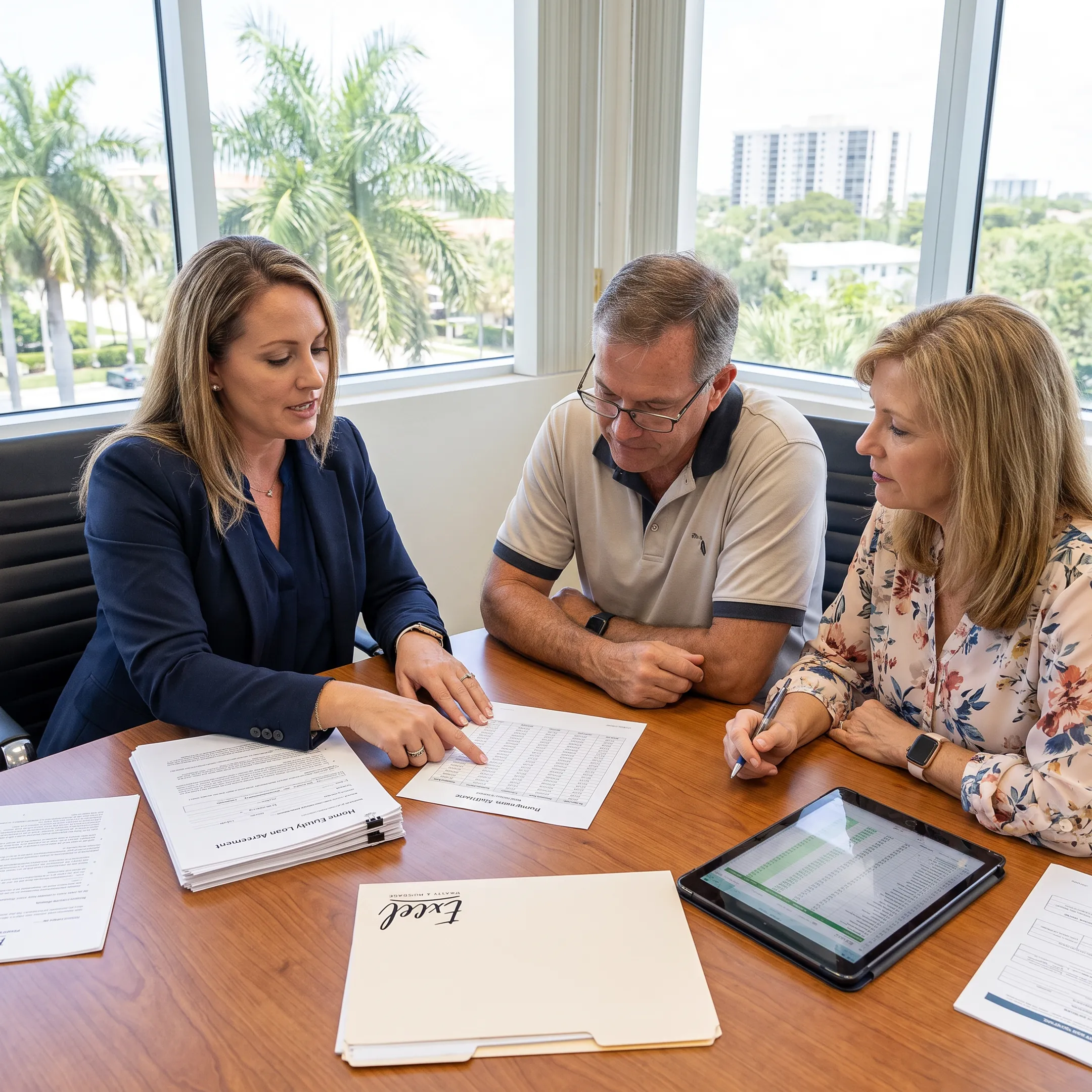 Mortgage professional explaining home equity options