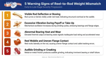 Five warning signs steel reel exceeds support rod weight capacity in sequence