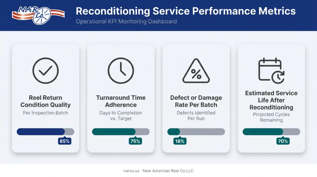 Four reel-specific vendor performance metrics for approved vendor list maintenance