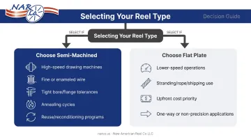 Wire drawing reel selection decision framework semi-machined versus flat plate