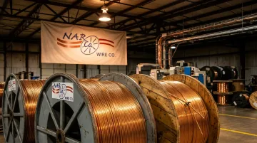 Heavy-gauge copper wire bunching line with precision steel reels operating at high speed