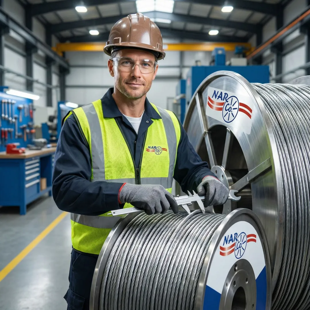 Technician performing precision maintenance on industrial steel reel