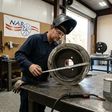 Industrial spool repair process in a fabrication shop