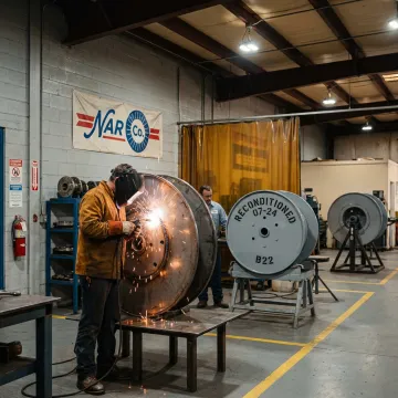 Steel spool repair and balancing process