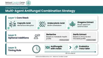Multi-agent Candida antifungal protocol combination strategy and timing guide
