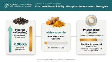 Curcumin bioavailability enhancement methods comparison showing 2000 percent absorption increase