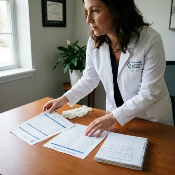 Clinician reviewing heavy metal testing plan