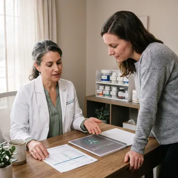 Patient discussing a personalized digestive wellness plan
