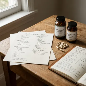 Gut health consultation with natural supplements and nutrition plan