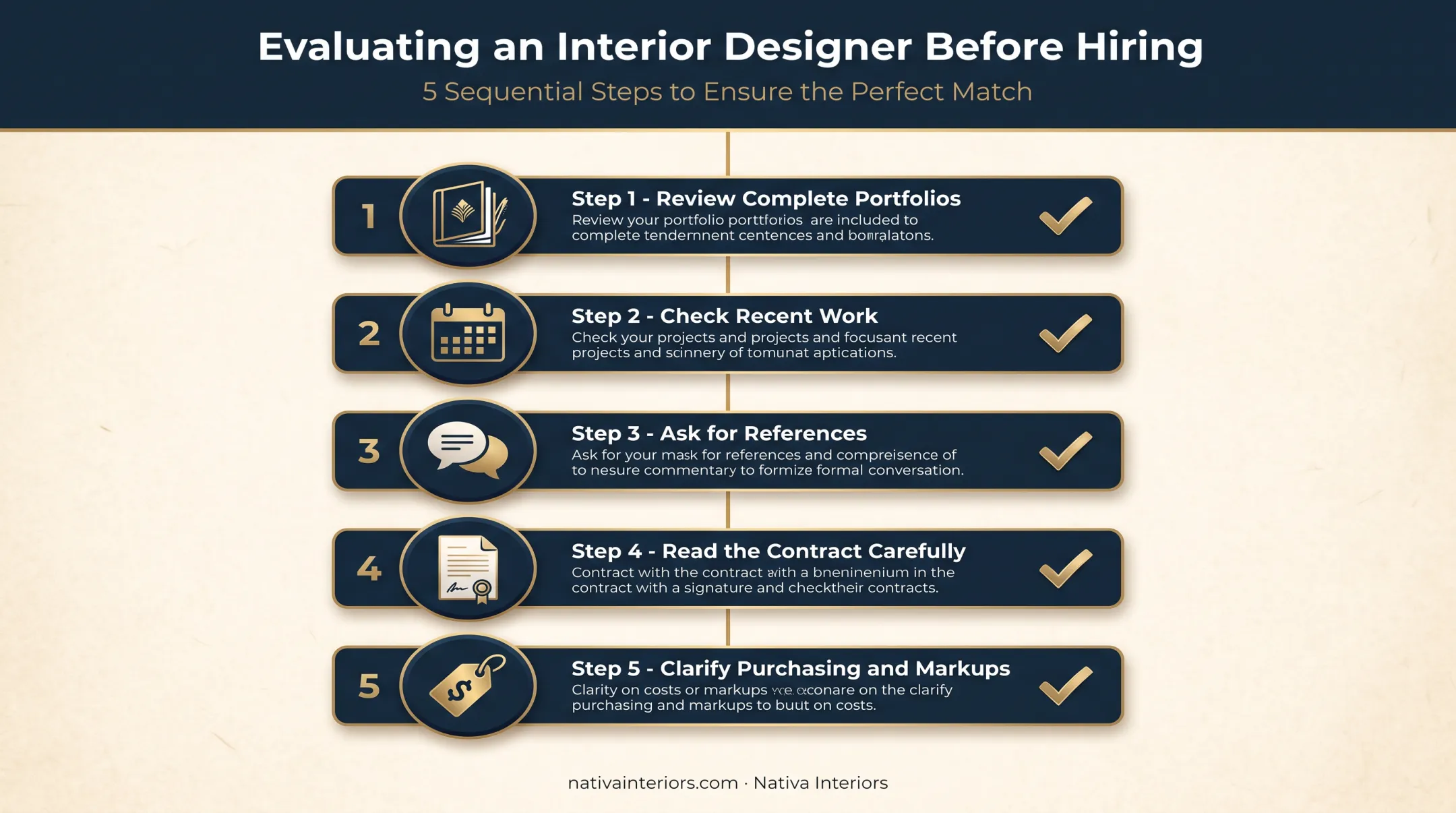 Five-step checklist for vetting and hiring an interior designer