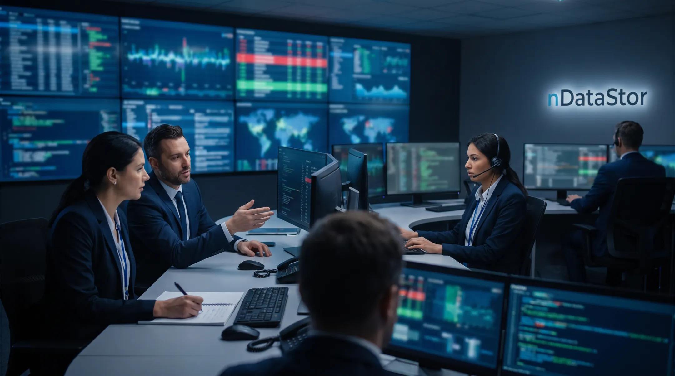 nDataStor security team monitoring systems and supporting compliance operations