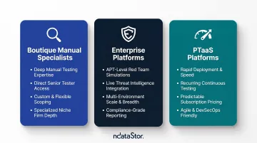 Three penetration testing provider models PTaaS boutique and enterprise platform comparison