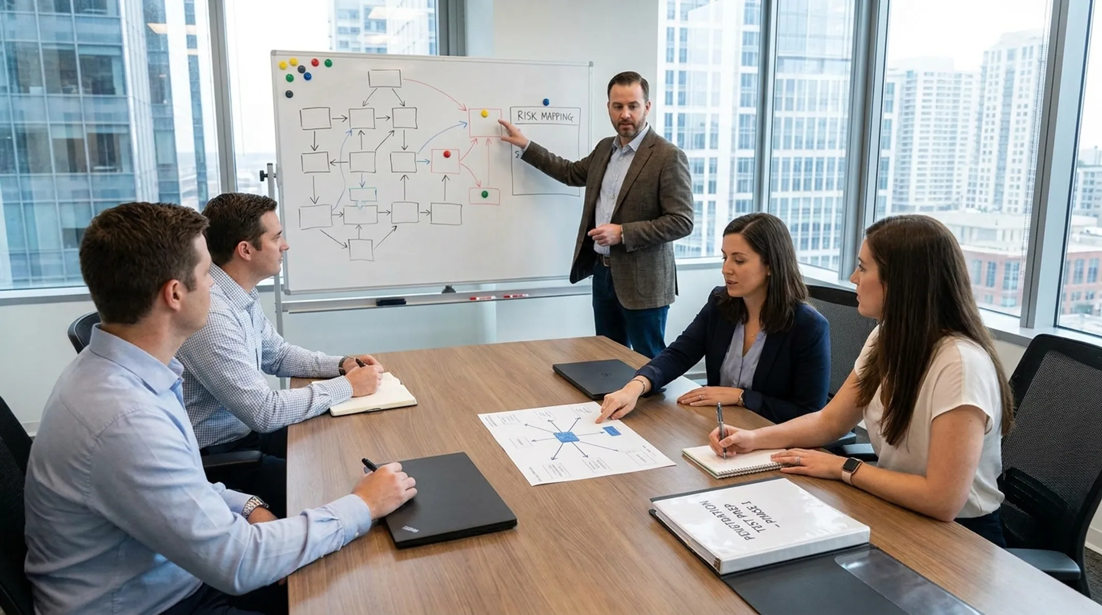 Company vCIO coordinating cybersecurity assessment planning with client stakeholders