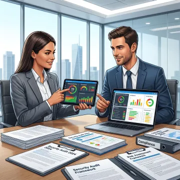 IT compliance consultant reviewing security controls