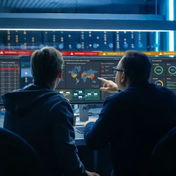 Cybersecurity team responding to a financial security incident