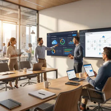 IT team managing a cloud migration project