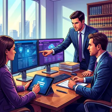 Legal IT support team assisting a law firm