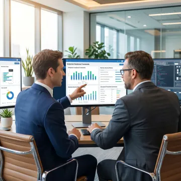 IT security specialist reviewing cybersecurity controls