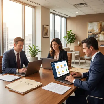 Secure cloud storage dashboard for legal documents