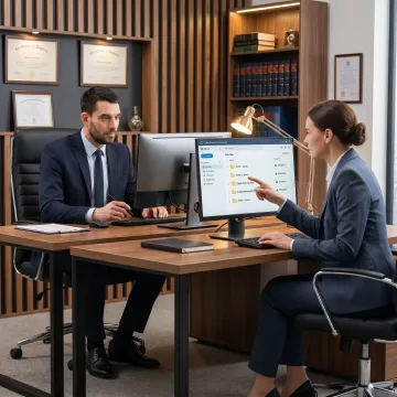 Law firm staff accessing secure cloud files