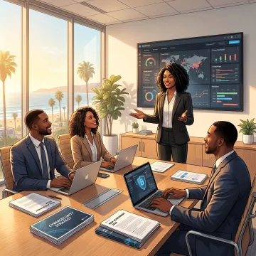 Cybersecurity planning session with business leadership