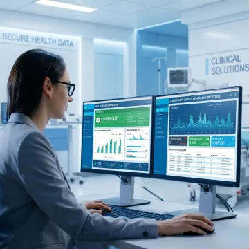 Healthcare compliance technology monitoring dashboard