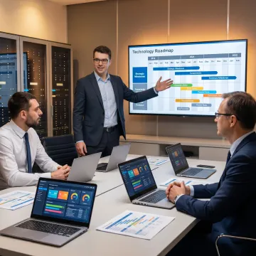 IT planning session for a small business