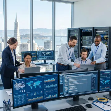 Managed IT support team assisting a San Francisco business